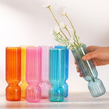 Accept Customized Color Design Tall Glass Vases In Bulk Vase  Recycle Glass Glass Flower Vase